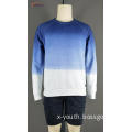 Men's gradient color sweatshirt without hood